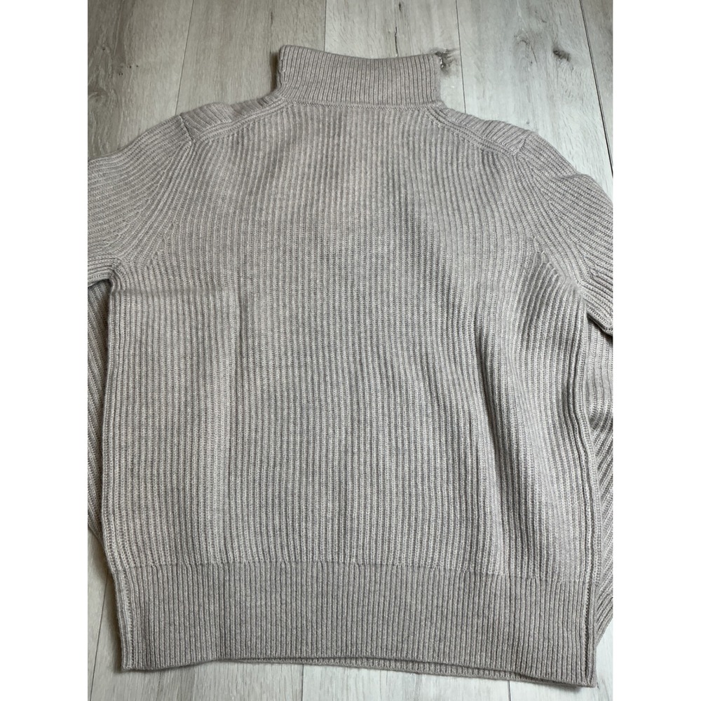 Italic Shane Cashmere Quarter Zip Pullover Mens Gray Sweater Small New With Tags - Picture 6 of 6